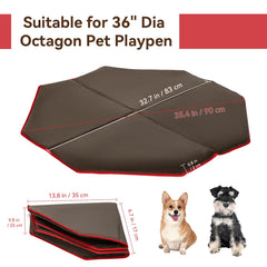 PETSFIT estera para jaula octagonal, lateral, protege el suelo y evita deslizamientos.