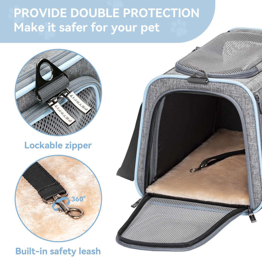 Petsfit transportín colchoneta de felpa desmontable para descanso suave
