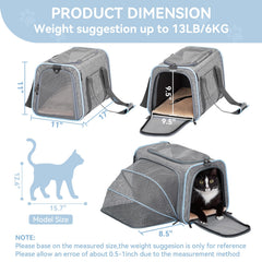 Petsfit transportín espacio ampliado para mascota durante el viaje