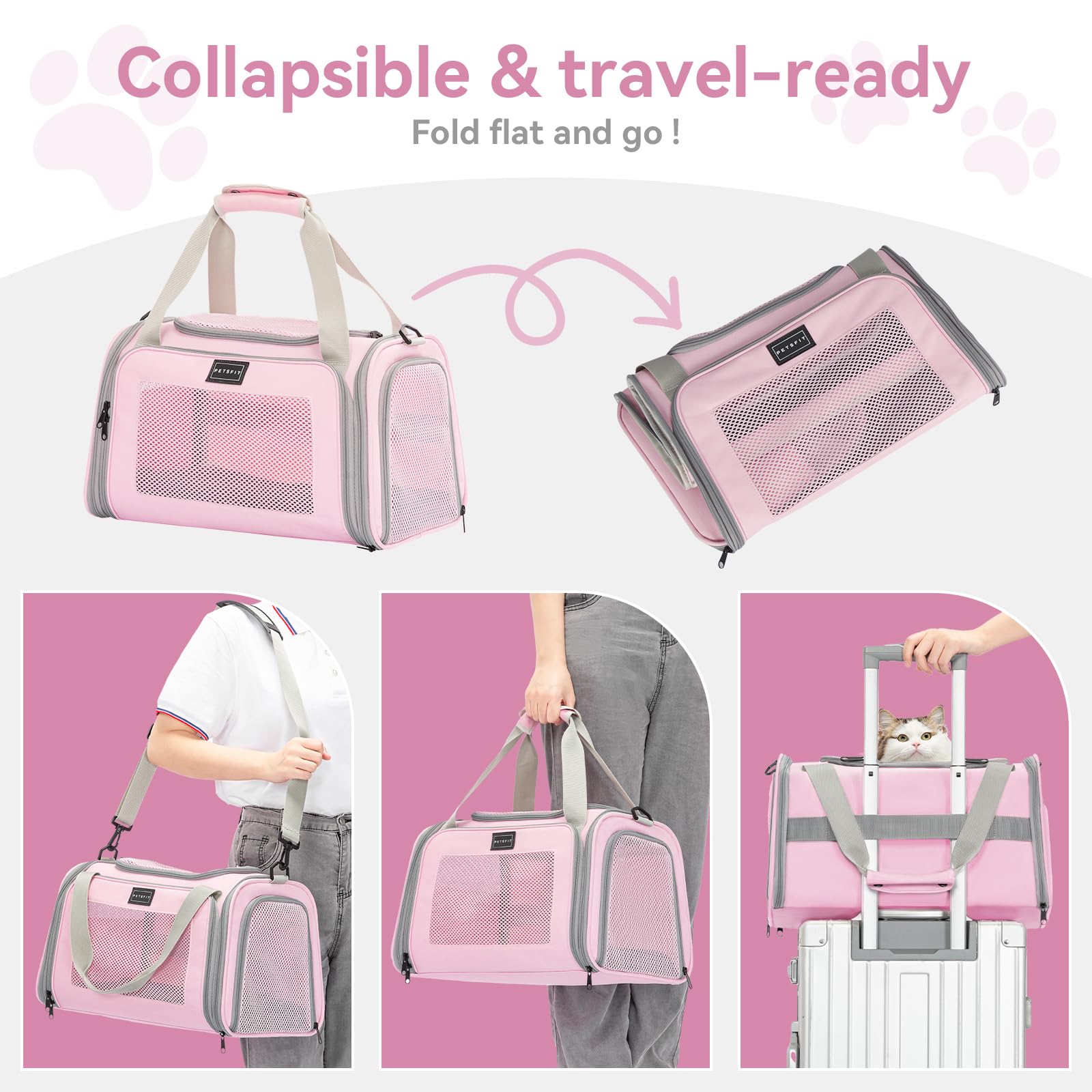 Petsfit transportín ligero y plegable, ideal como regalo para dueños de gatos