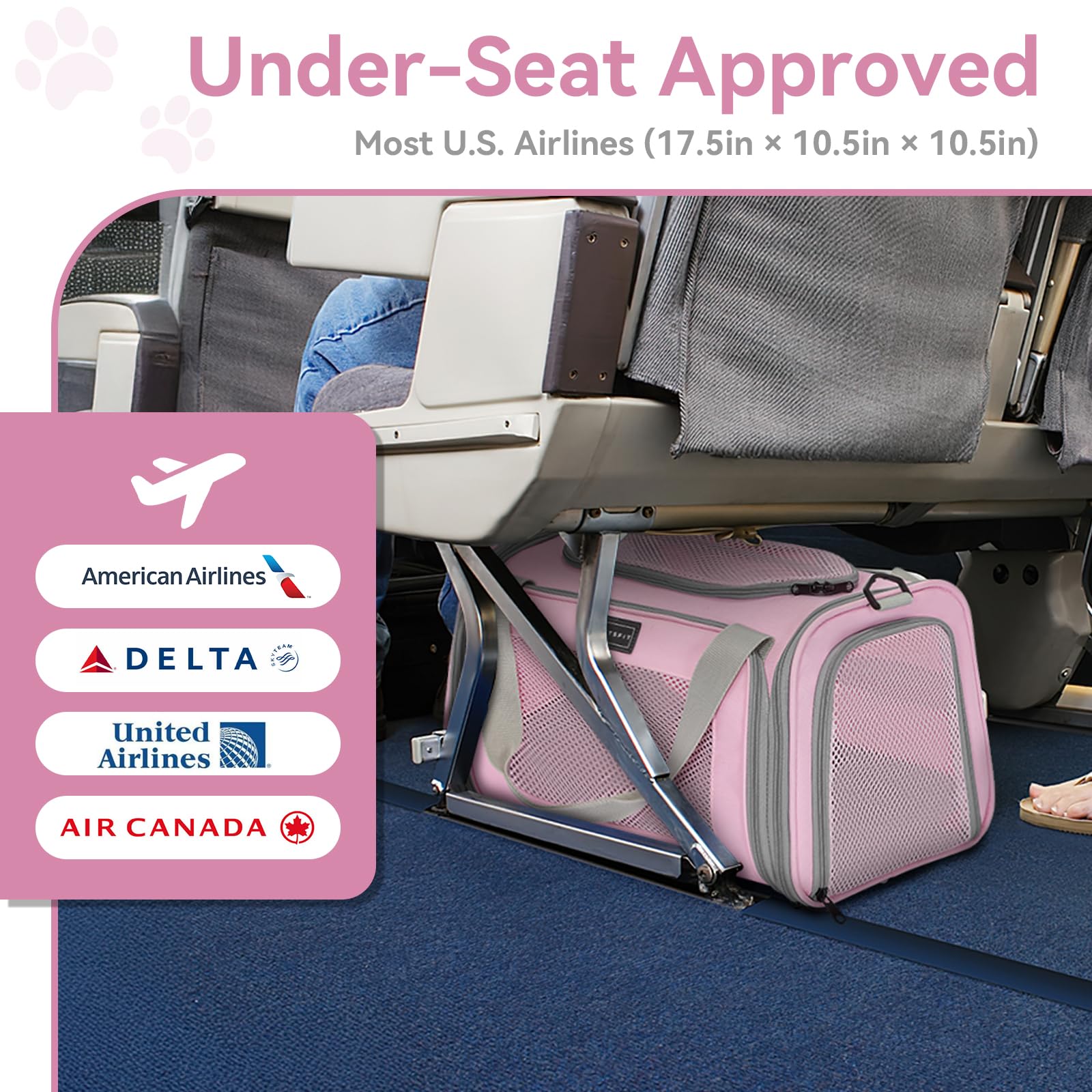 Petsfit transportín para gato, diseñado para gatos de hasta 12 lb durante viajes