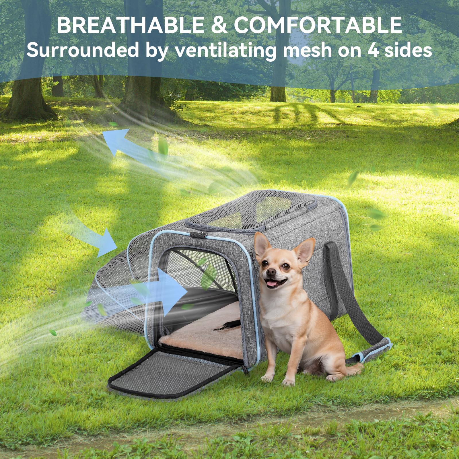 Petsfit transportín apto para avión que cabe bajo el asiento