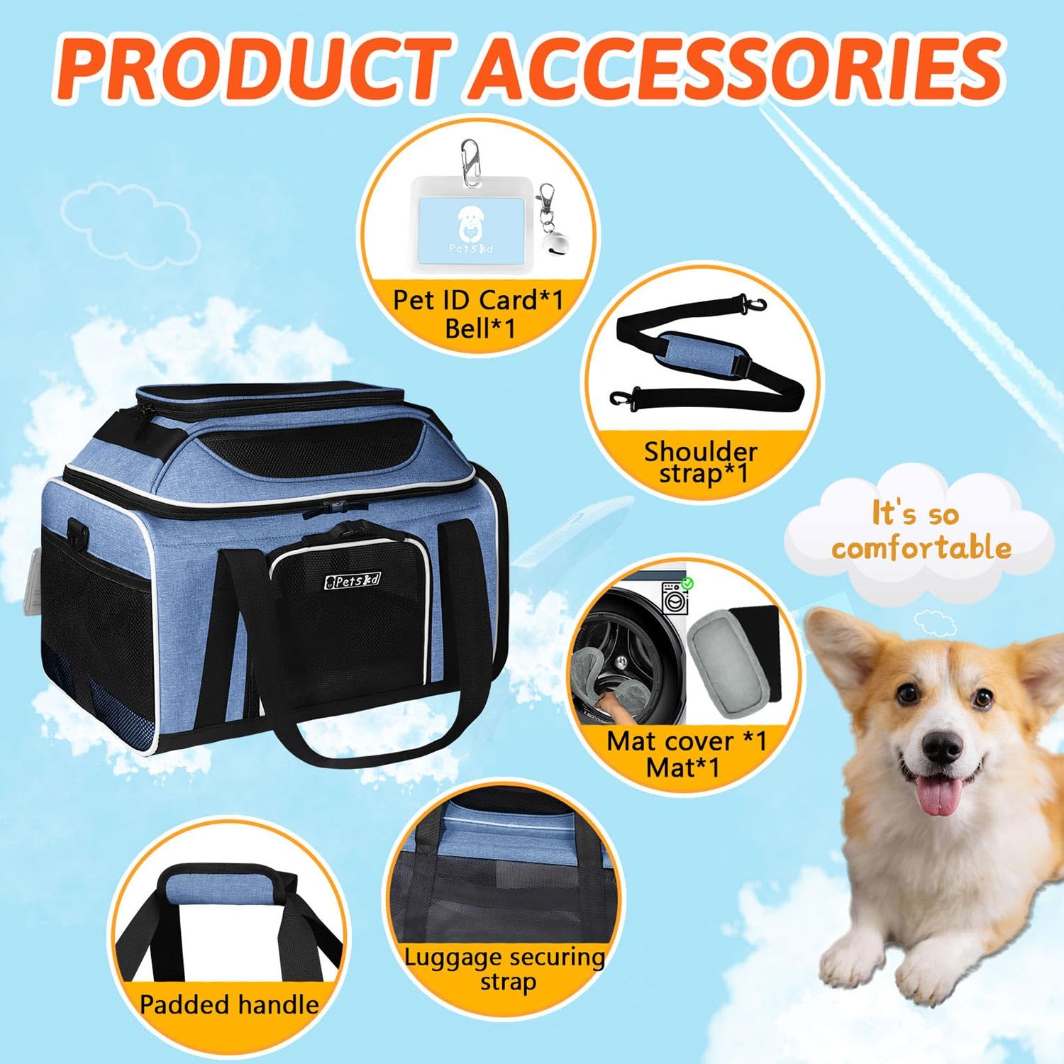 Petskd aprobado por Alaska Airlines y TSA, para cabina con tranquilidad.