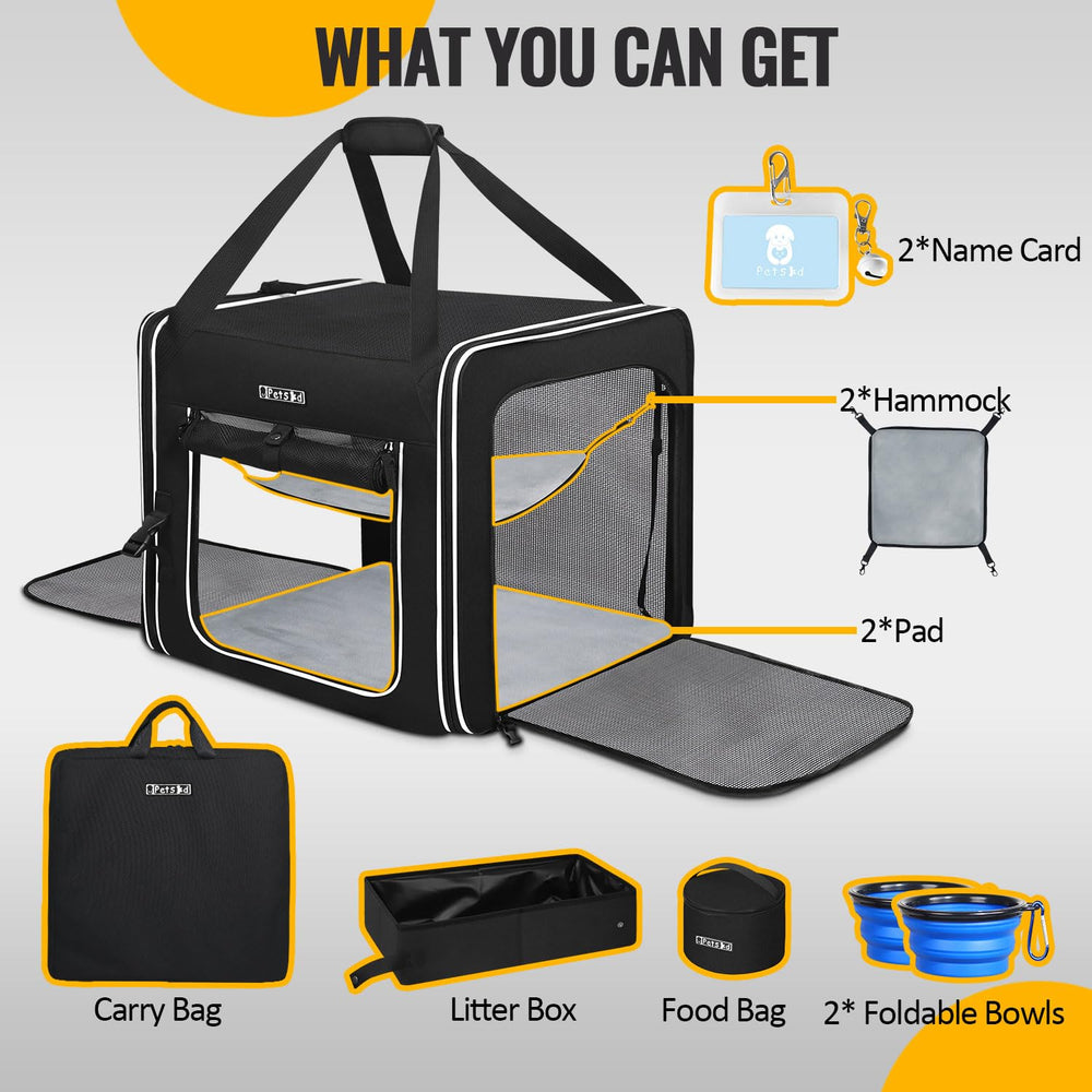 Caja de arena plegable integrada en el transportín Petskd