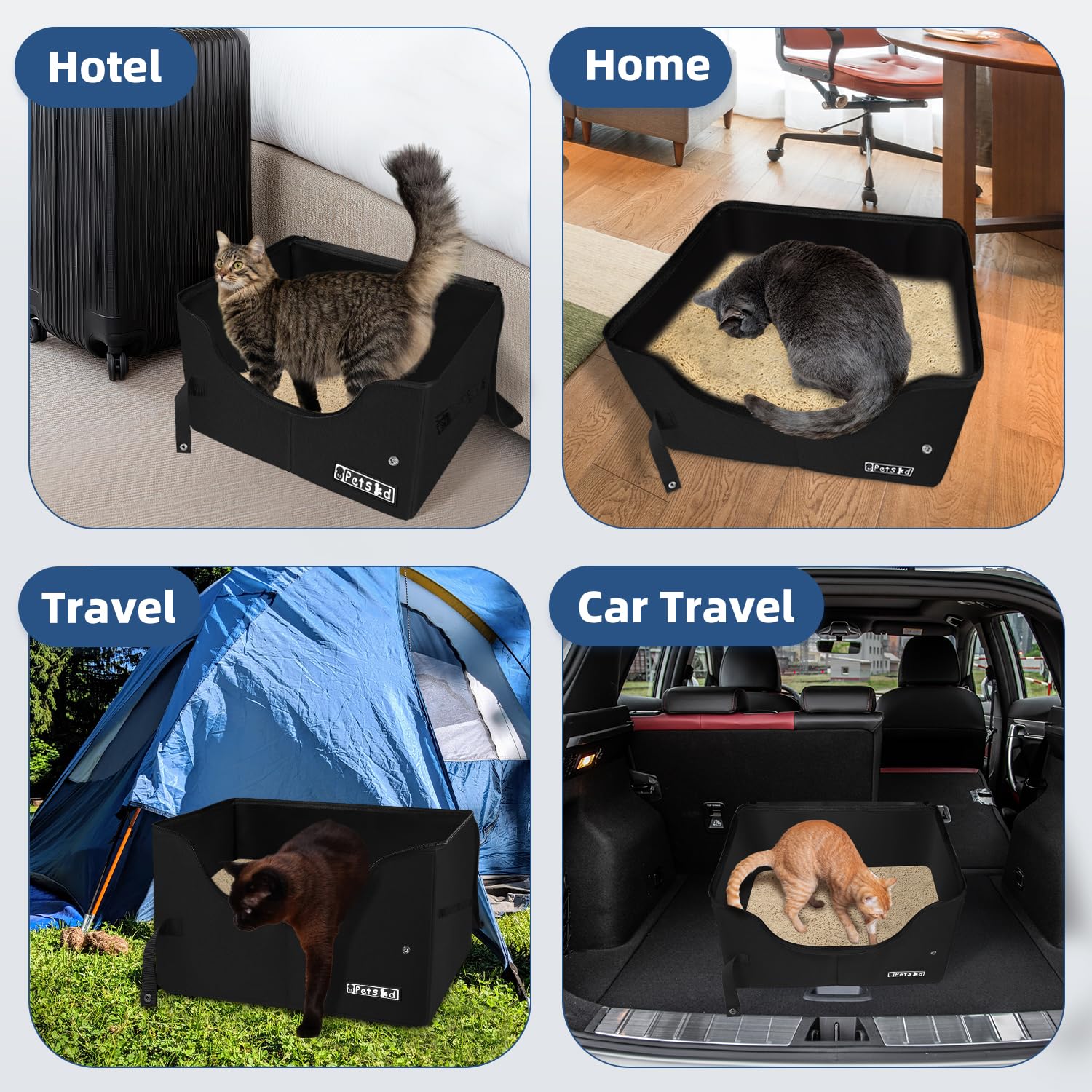 Petskd diseño con dobles asas para transporte cómodo.