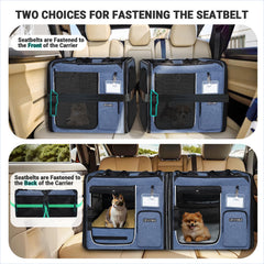 Petskd portador con caja de arena integrada para viaje cómodo.