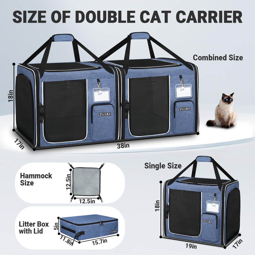 Petskd portadores para gatos, dos piezas separables para mayor flexibilidad durante viajes.