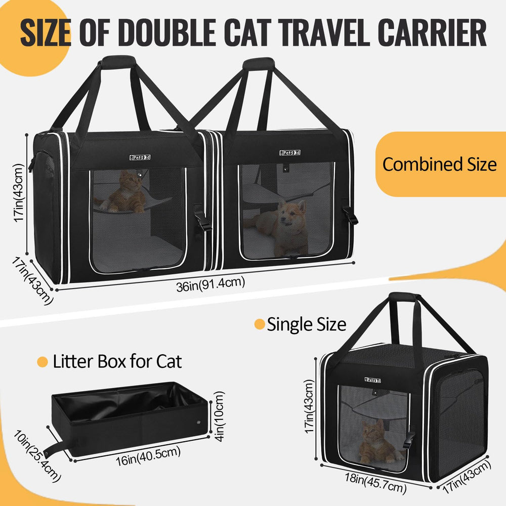 Petskd transportín doble, interior con malla para buena ventilación