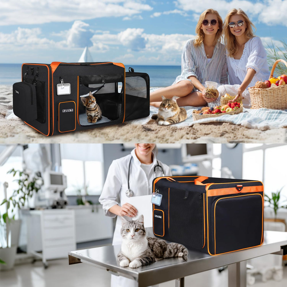 Petskd transportin gato capacidad para dos gatos: ideal para viajes largos.
