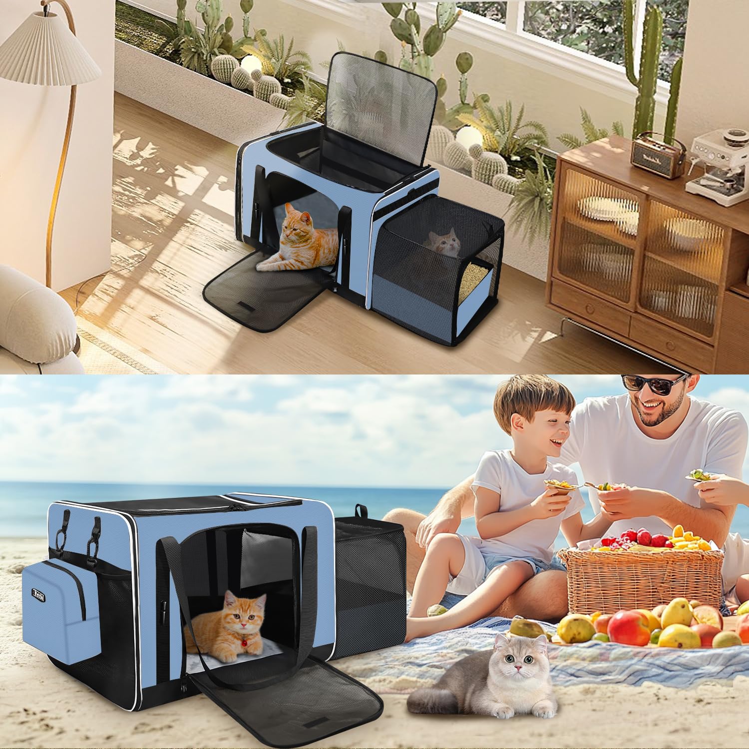 Petskd transportín plegable para almacenamiento fácil cuando no se usa