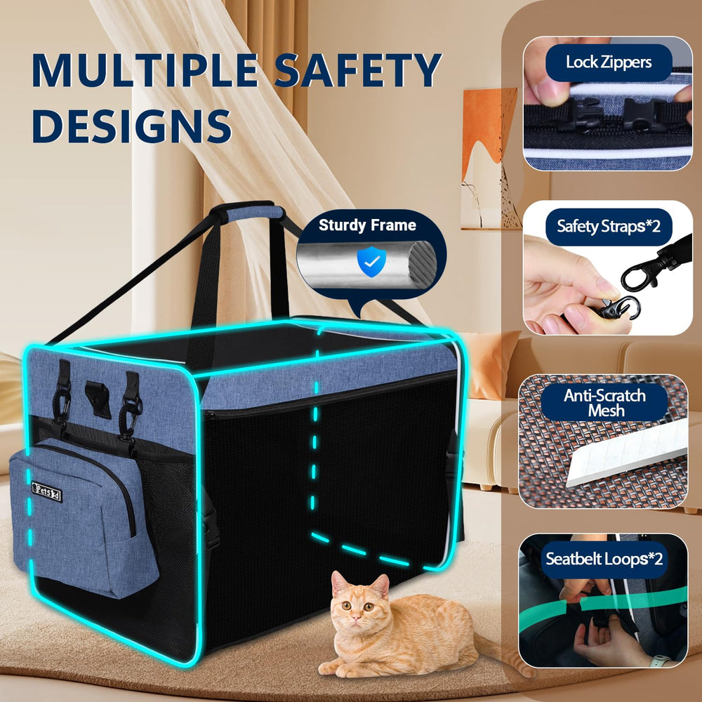 Petskd transportín XL con ventilación de malla para confort y aire fresco