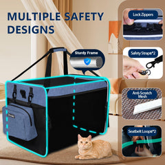 Petskd transportín XL con ventilación de malla para confort y aire fresco