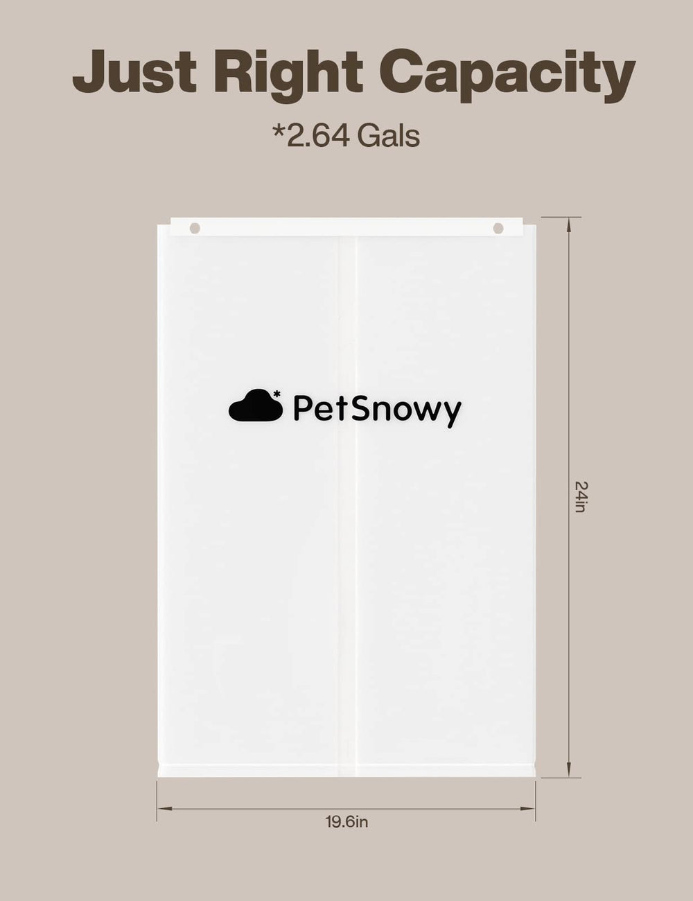 PetSnowy empaque práctico facilita almacenamiento y recambio de bolsas.