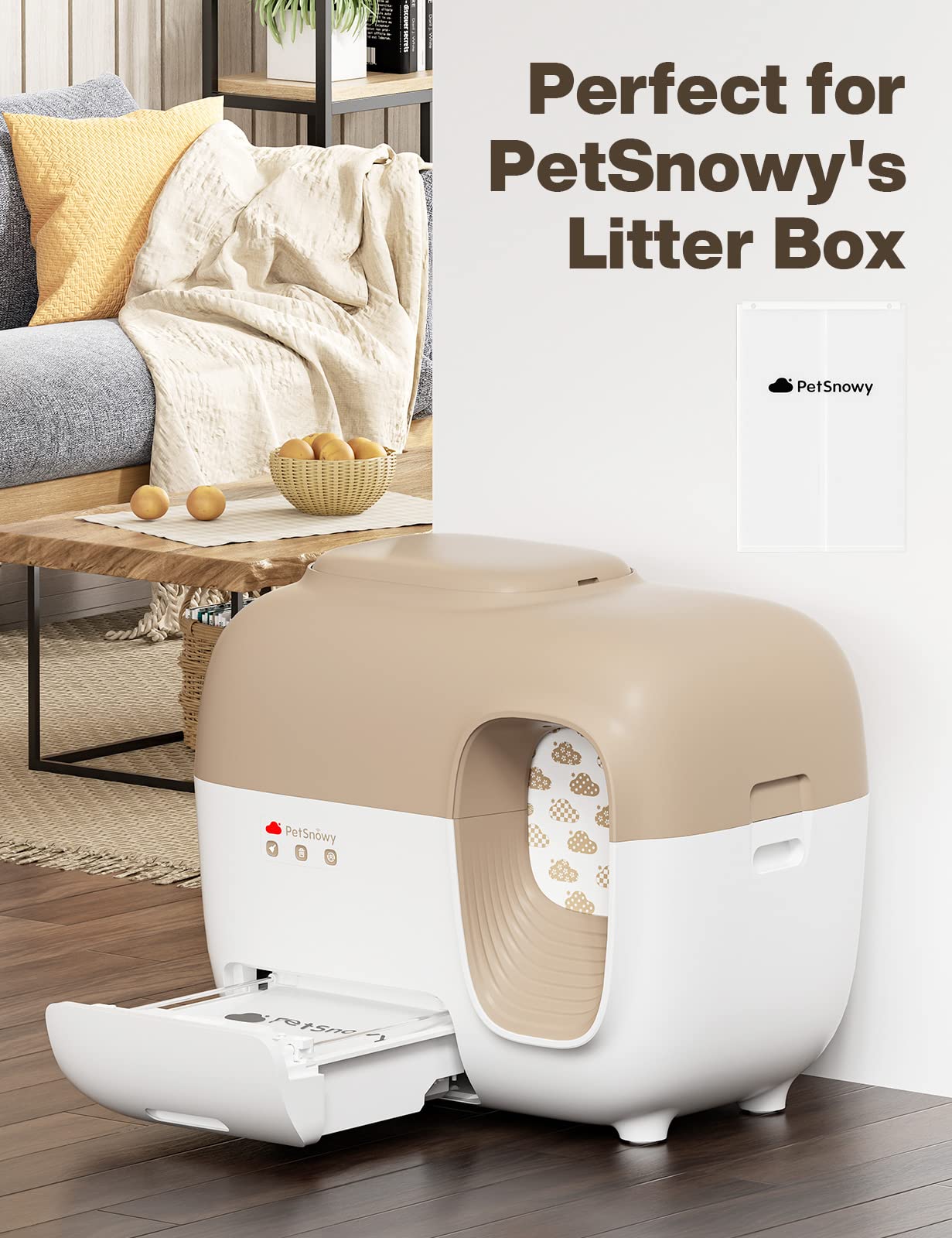 PetSnowy retirada fácil de bolsa para desechar sin ensuciar.