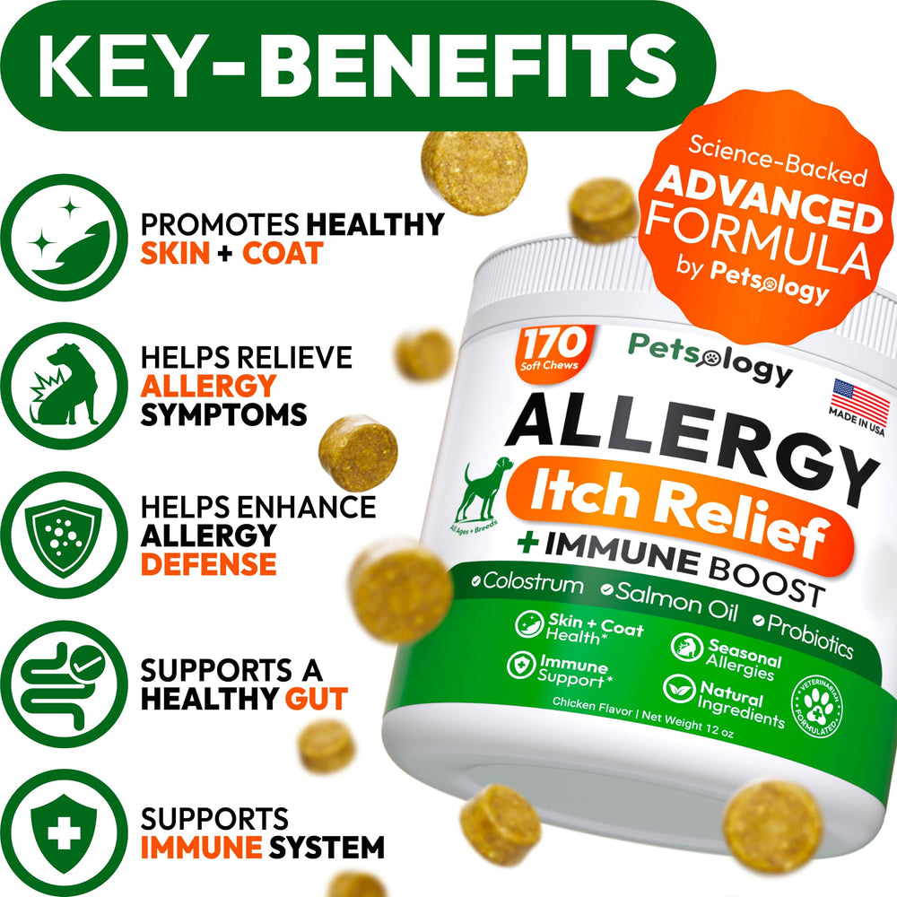 Petsology probióticos y Omega 3 para perro, apoyo digestivo y piel sana.