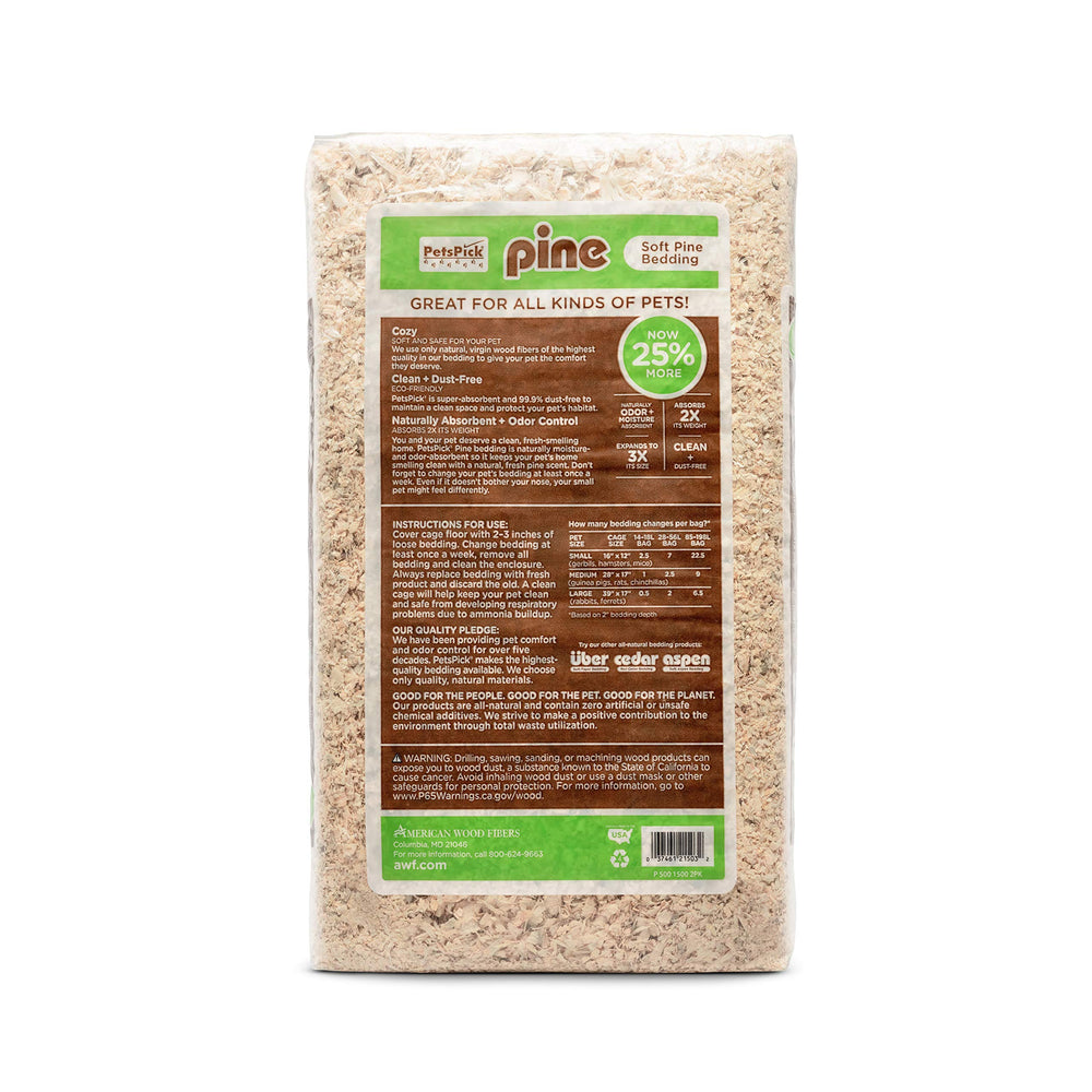 PETSPICK pino natural, absorbe humedad y olores en la jaula.