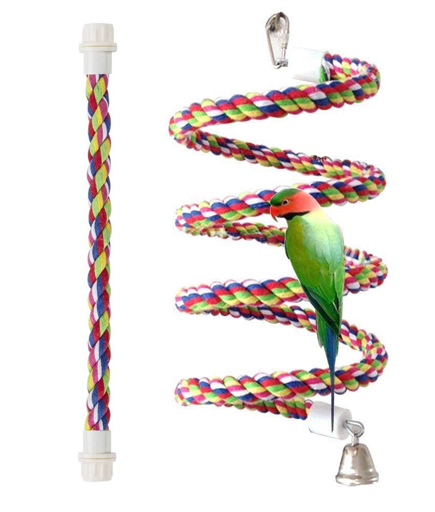 Petsvv Cordón elástico: juguete para aves pequeñas, fomenta juego seguro.