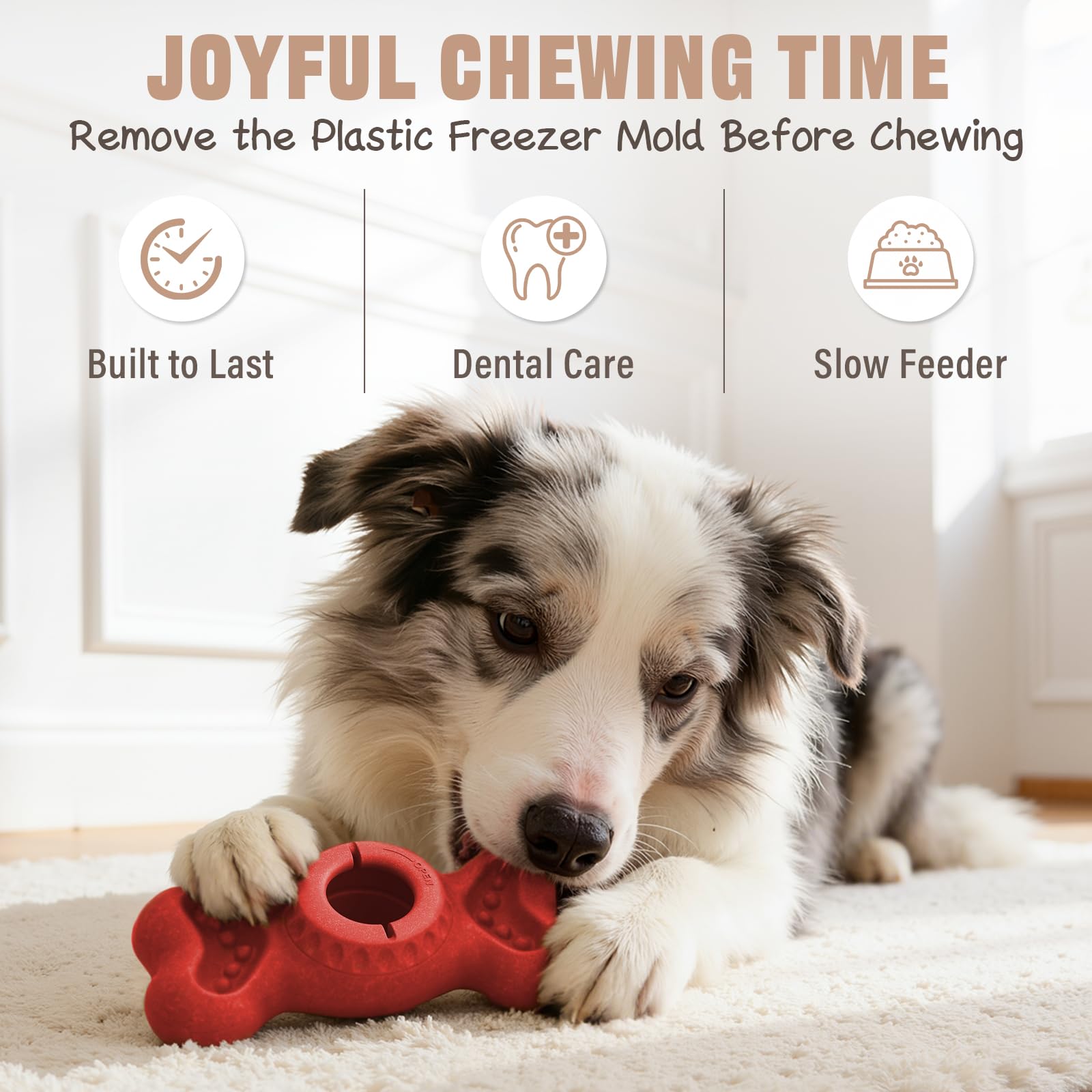 PETSWEET Dispensador de premios congelados para mantener al perro entretenido.