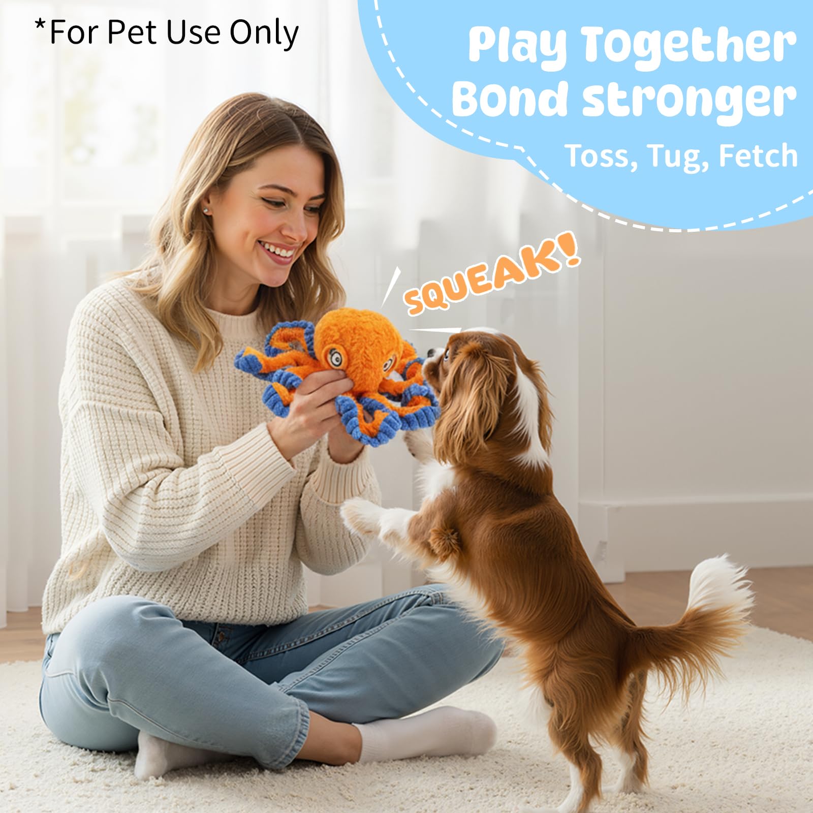 Juguete con sonido chillón PETSWEET, captura la atención del perro durante el juego.