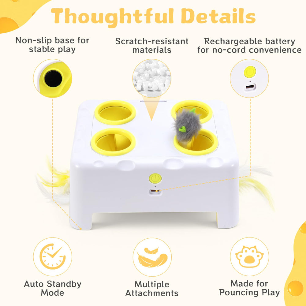 PETSWEET Juguete interactivo para gatos con 3 modos de juego.