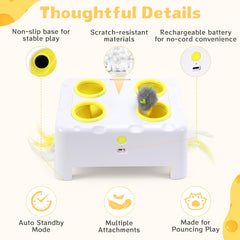 PETSWEET Juguete interactivo para gatos con 3 modos de juego.