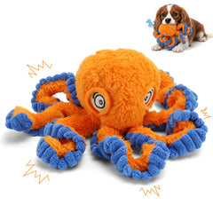 Juguete pulpo de peluche PETSWEET para perros, ideal para tirar y traer.