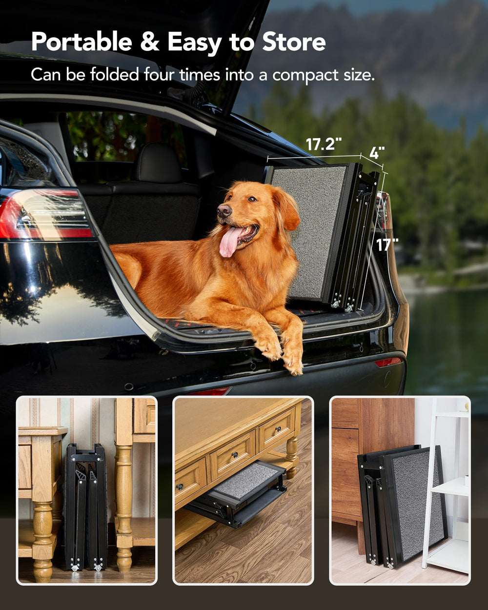 PetThem rampa plegable y portátil para viajar con tu mascota.