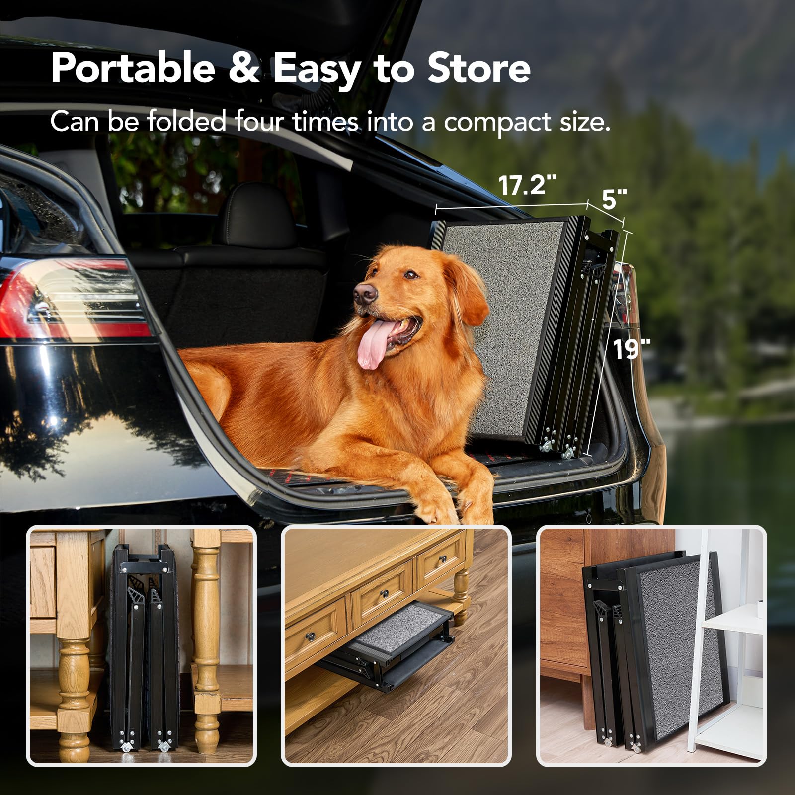 PetThem rampa para uso en vehículos, ideal para camionetas y coches.