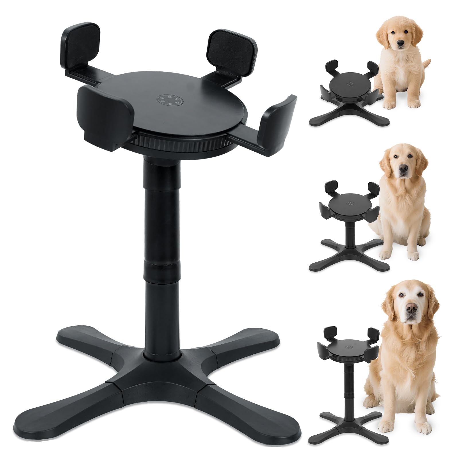 Petventure soporte-tazones ajustable para perros, altura cómoda al comer.