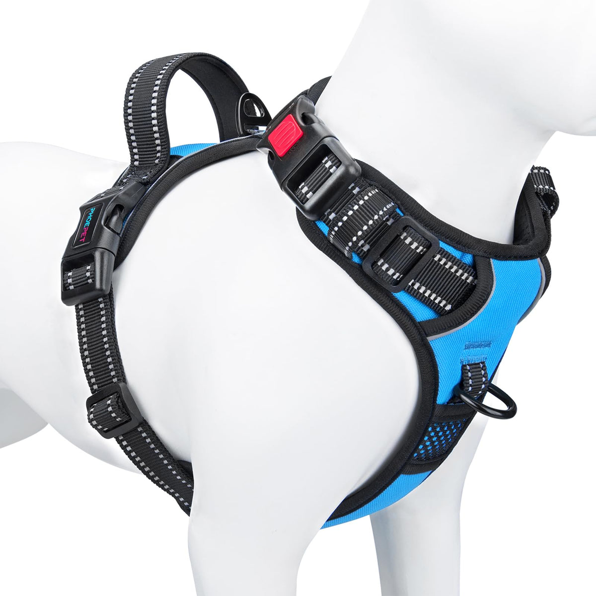 PHOEPET arnés perro clip frontal reflectante, mayor visibilidad nocturna para paseos