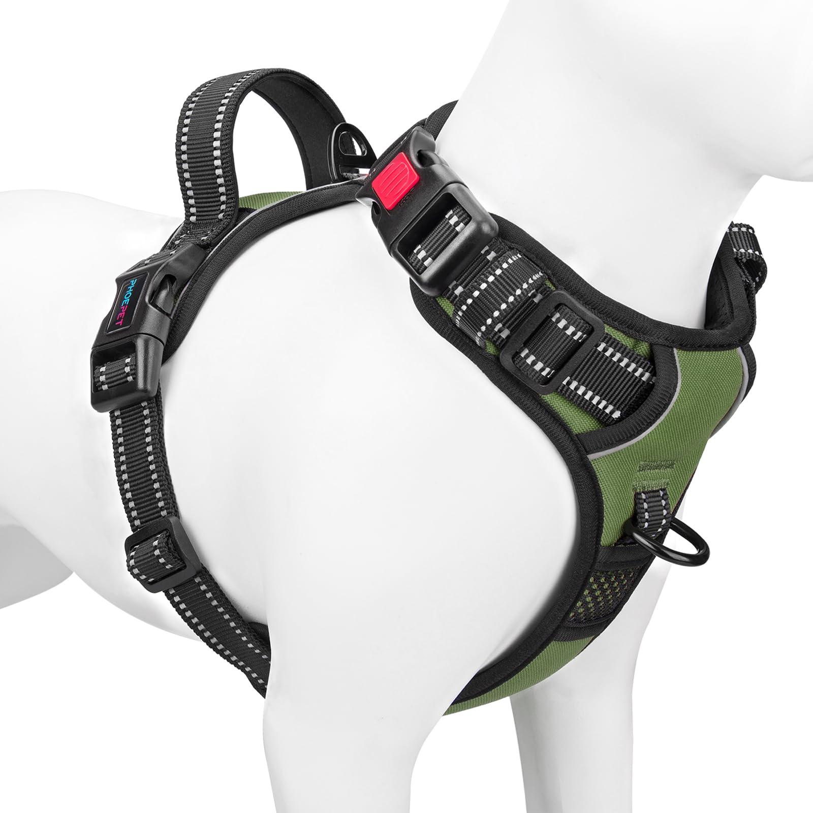 PHOEPET arnés sin tirones con anilla frontal para control durante paseos.