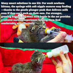 PHONGLEO tetinas de silicona libre de bisfenol A para gatitos y perritos, flujo suave
