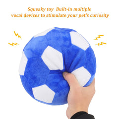 PIANG GOUER balón de peluche azul y blanco, atractivo para perros en juego diario