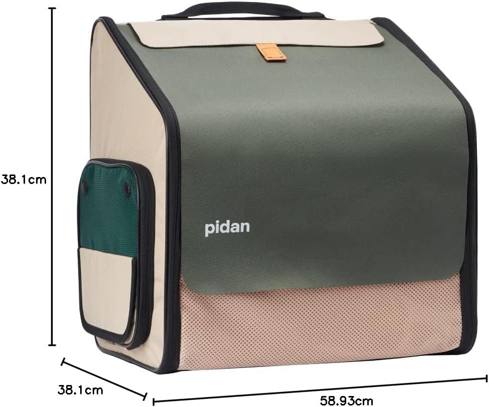 Pidan transportín con caja de arena portátil para viajes