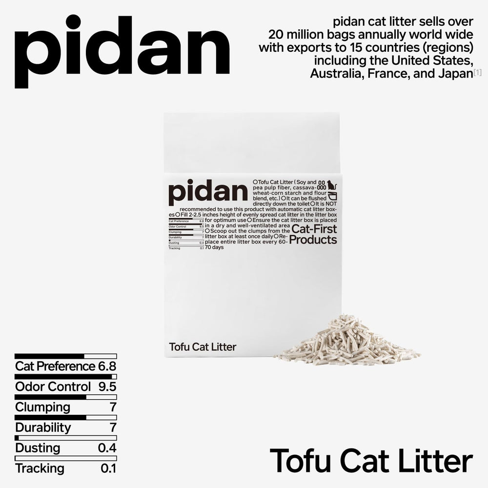 pidan tofu gato: aglomeración rápida para limpieza sencilla