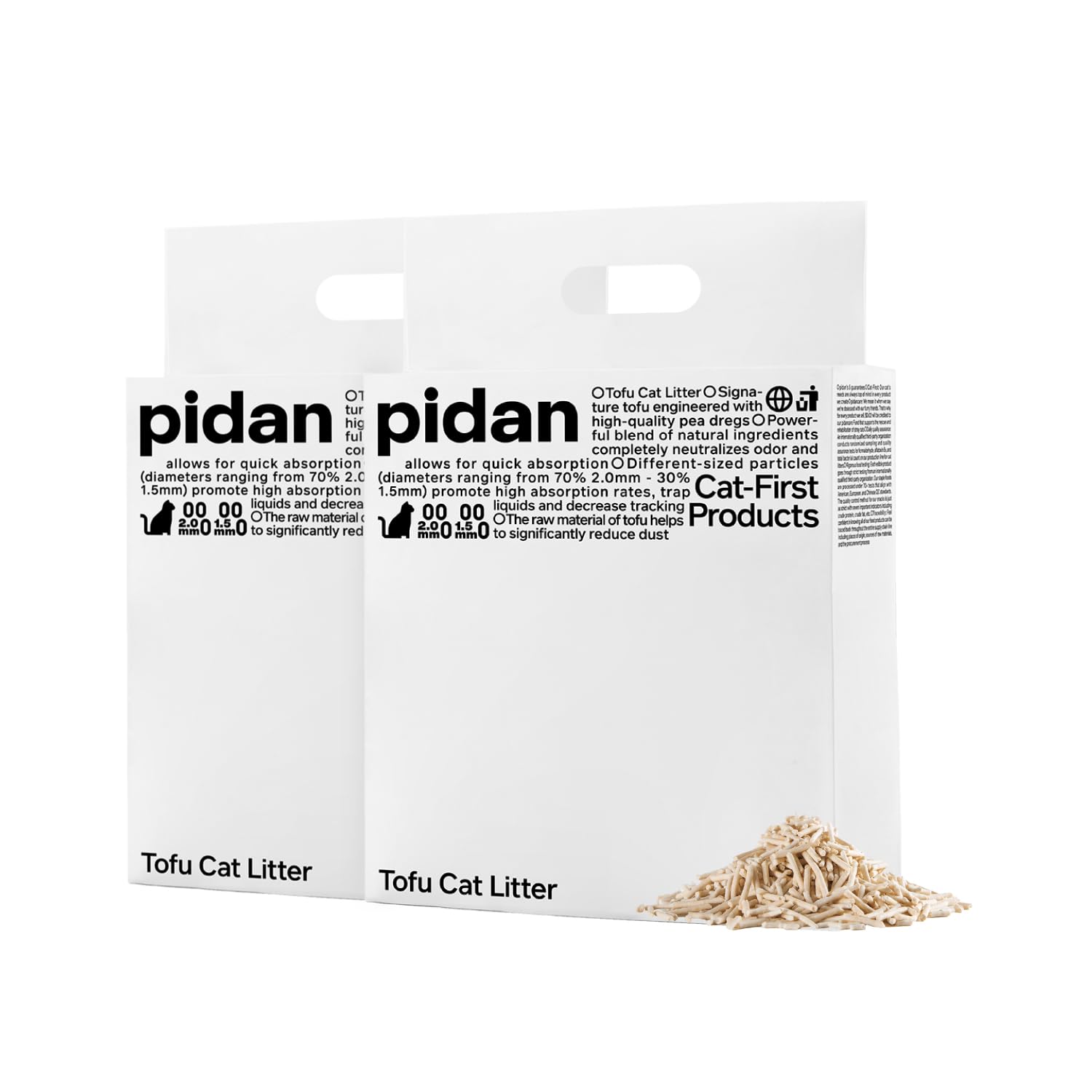 pidan tofu gato: arena empaquetada, fácil de reconocer y usar