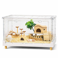 PIDINUK jaula extra alta para hámster con puerta frontal, acceso rápido para alimentación y limpieza.