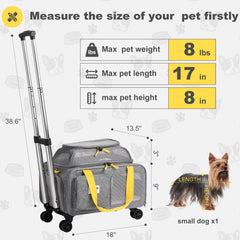 Pidipiti porta-mascota expansión superior de 3 pulgadas para más espacio.