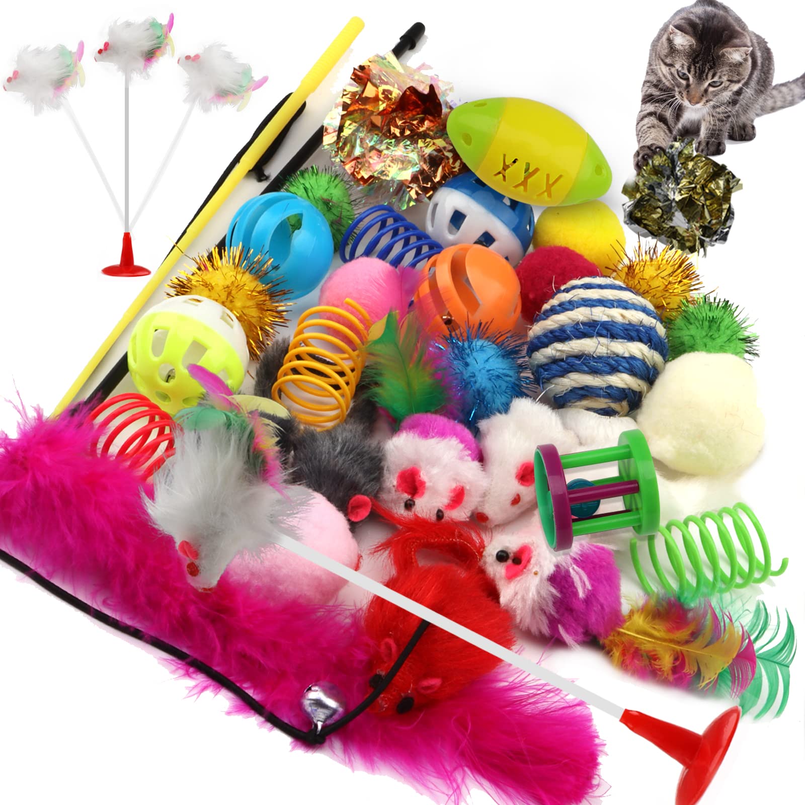 Pietypet bolas con campanas para juego interactivo y estimulación sensorial en gatos.