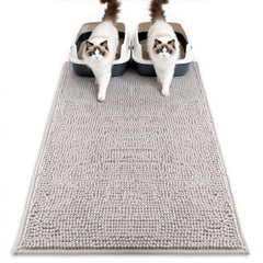 Pieviev alfombrilla chenille 12mm para caja de arena: captura migas y reduce desorden