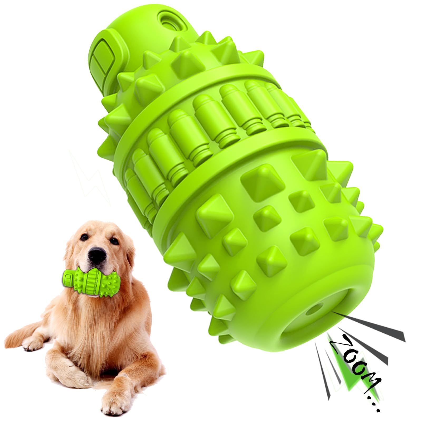 PIFFZEDO mordedor para perros grandes con goma natural, favorece masticación segura