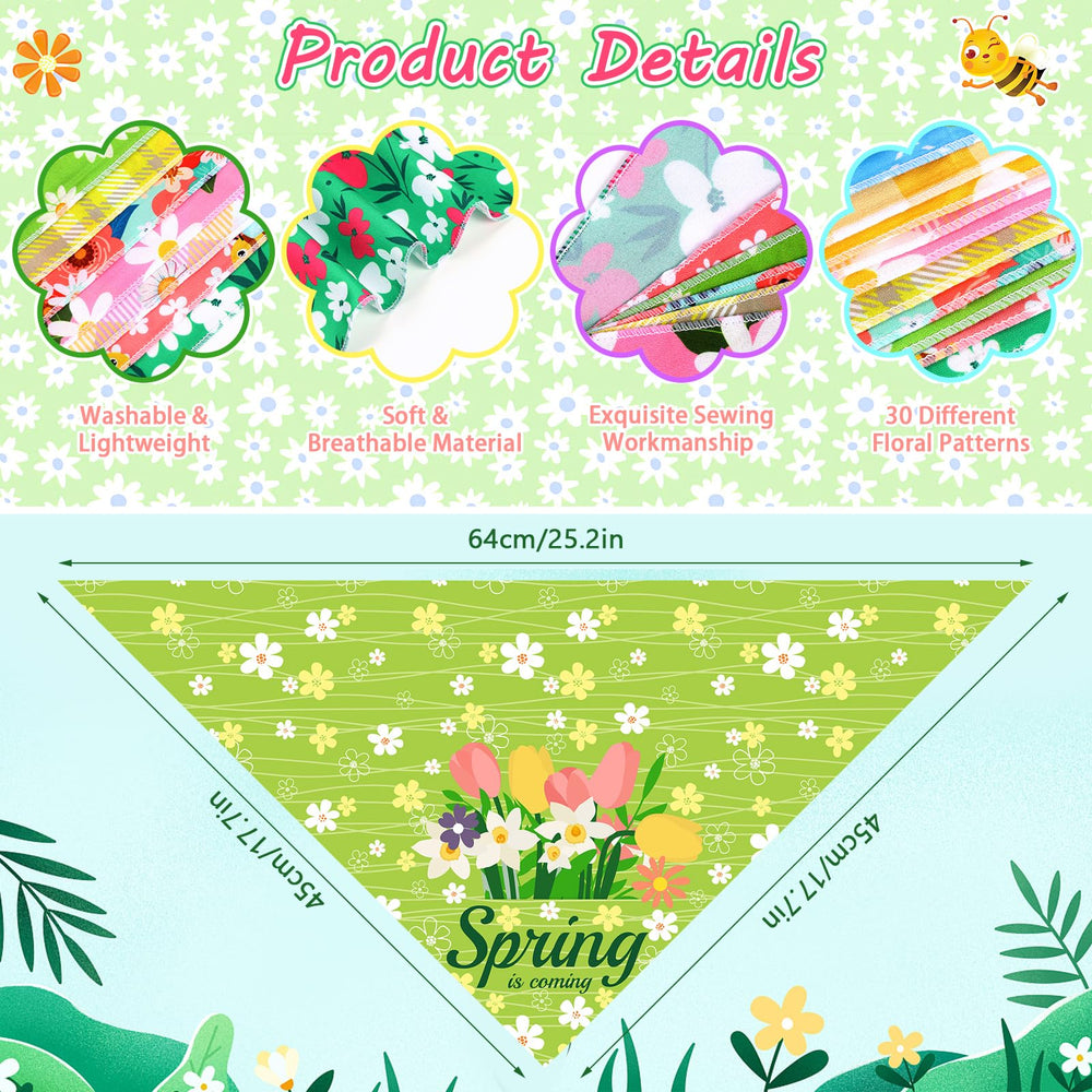 Bandanas Piklodo disenos florales combinan con atuendos diversos.