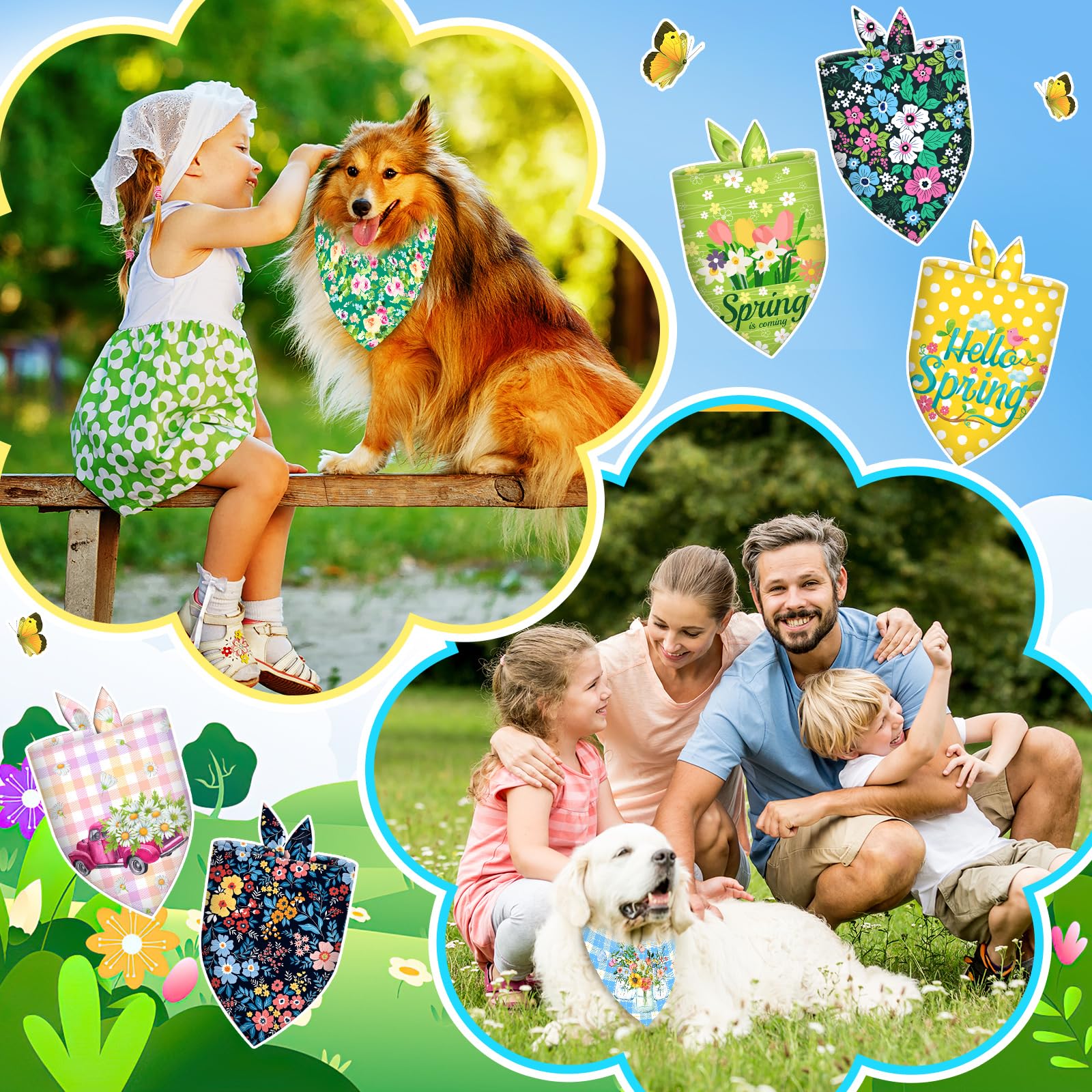 Bandanas Piklodo para fotos y eventos, ideal para mascotas.
