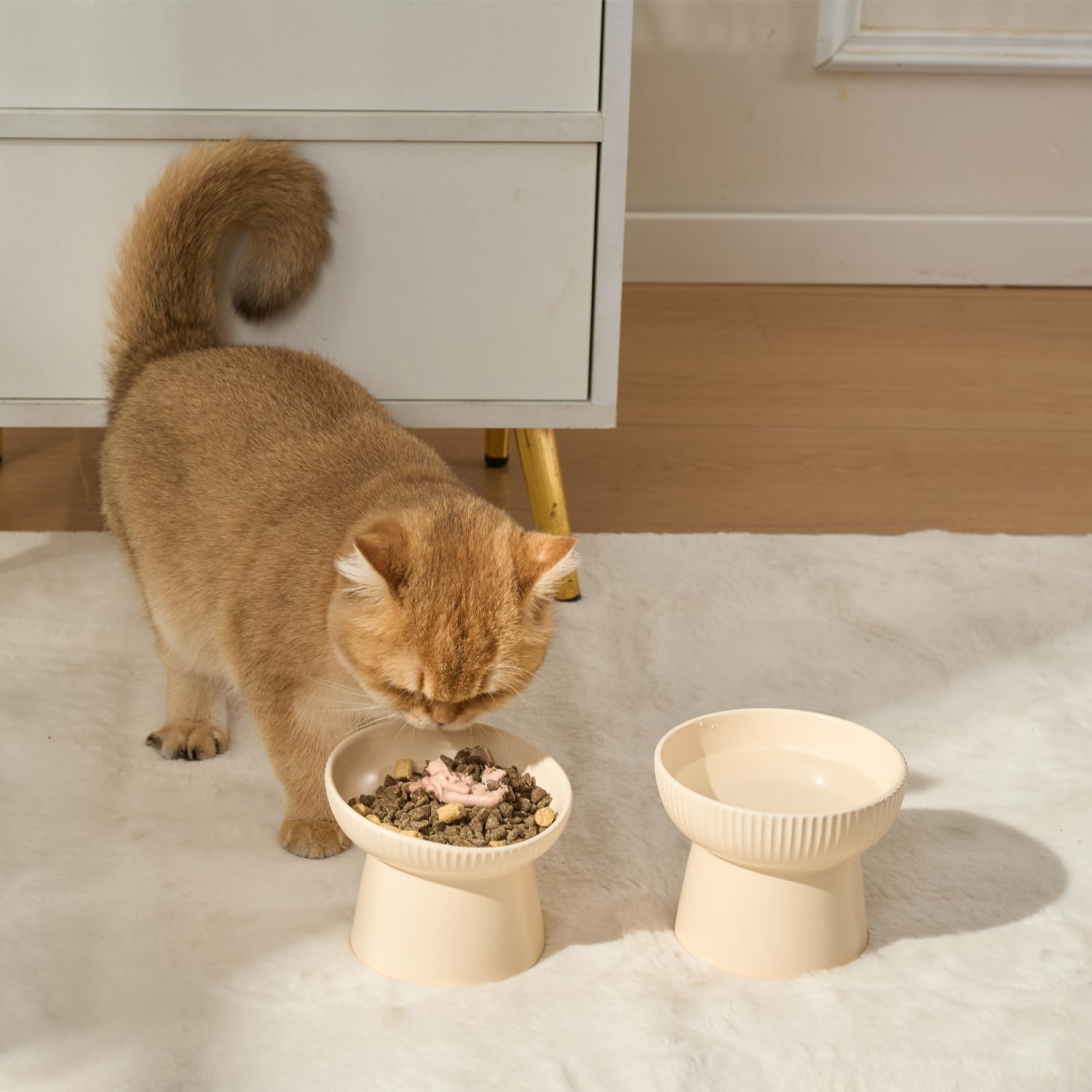Pin Forest acabado blanco forma de gato añade estilo
