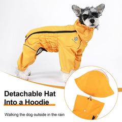 PINA chubasquero para perro con capucha-desmontable, adaptable para clima cambiante.