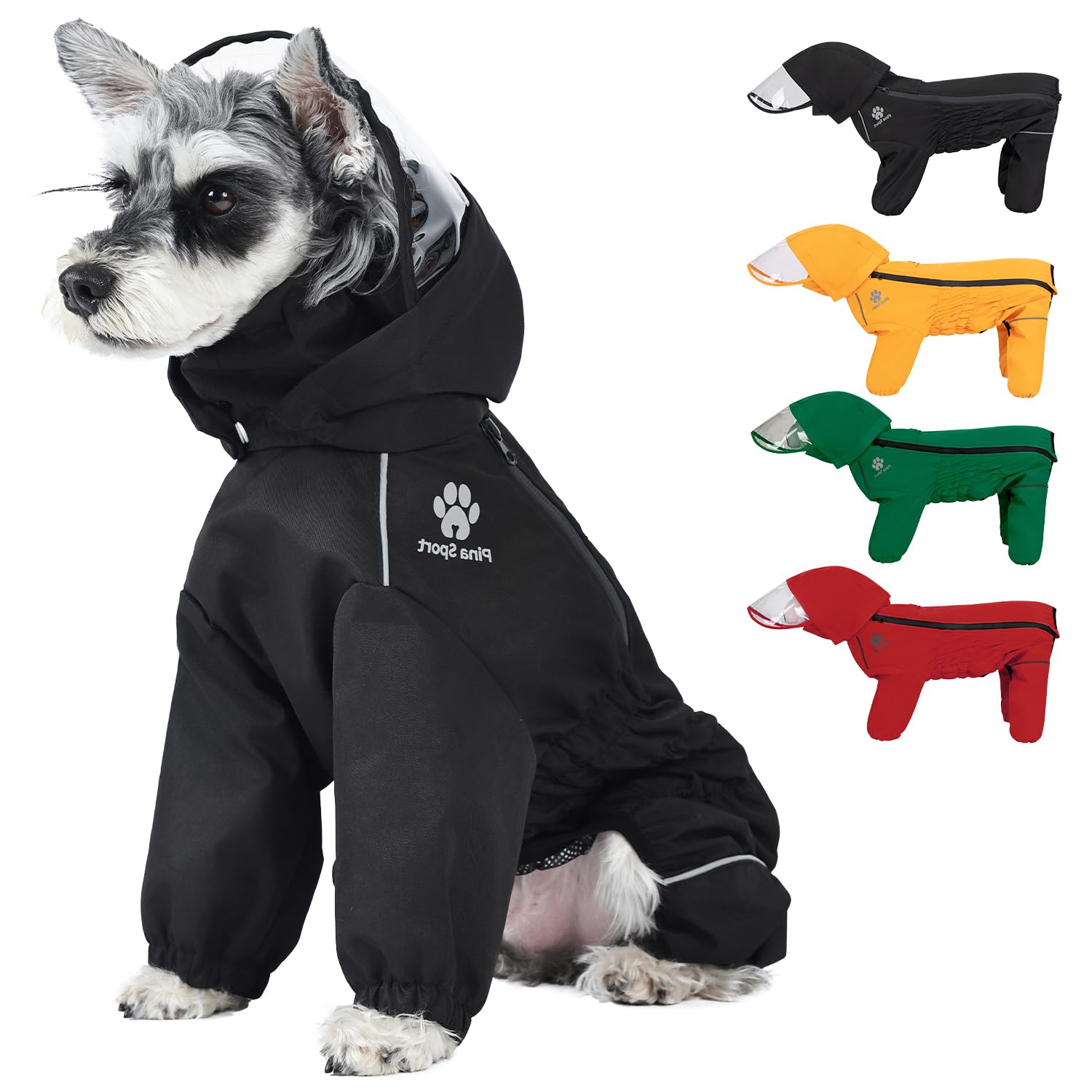 PINA impermeable: chaqueta para perros que mantiene seco durante paseos bajo lluvia.