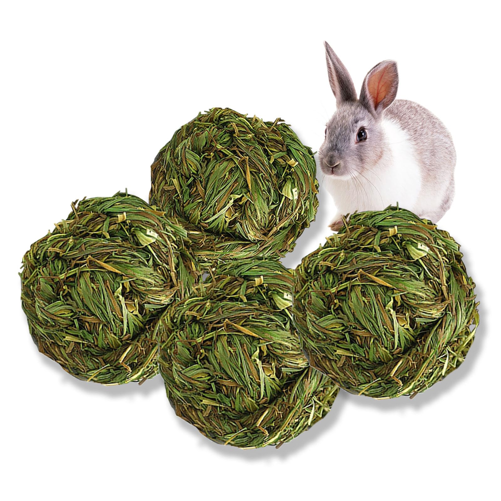 PINVNBY bolas de heno de timoteo para conejos, tamaño ideal para mordisquear y jugar.