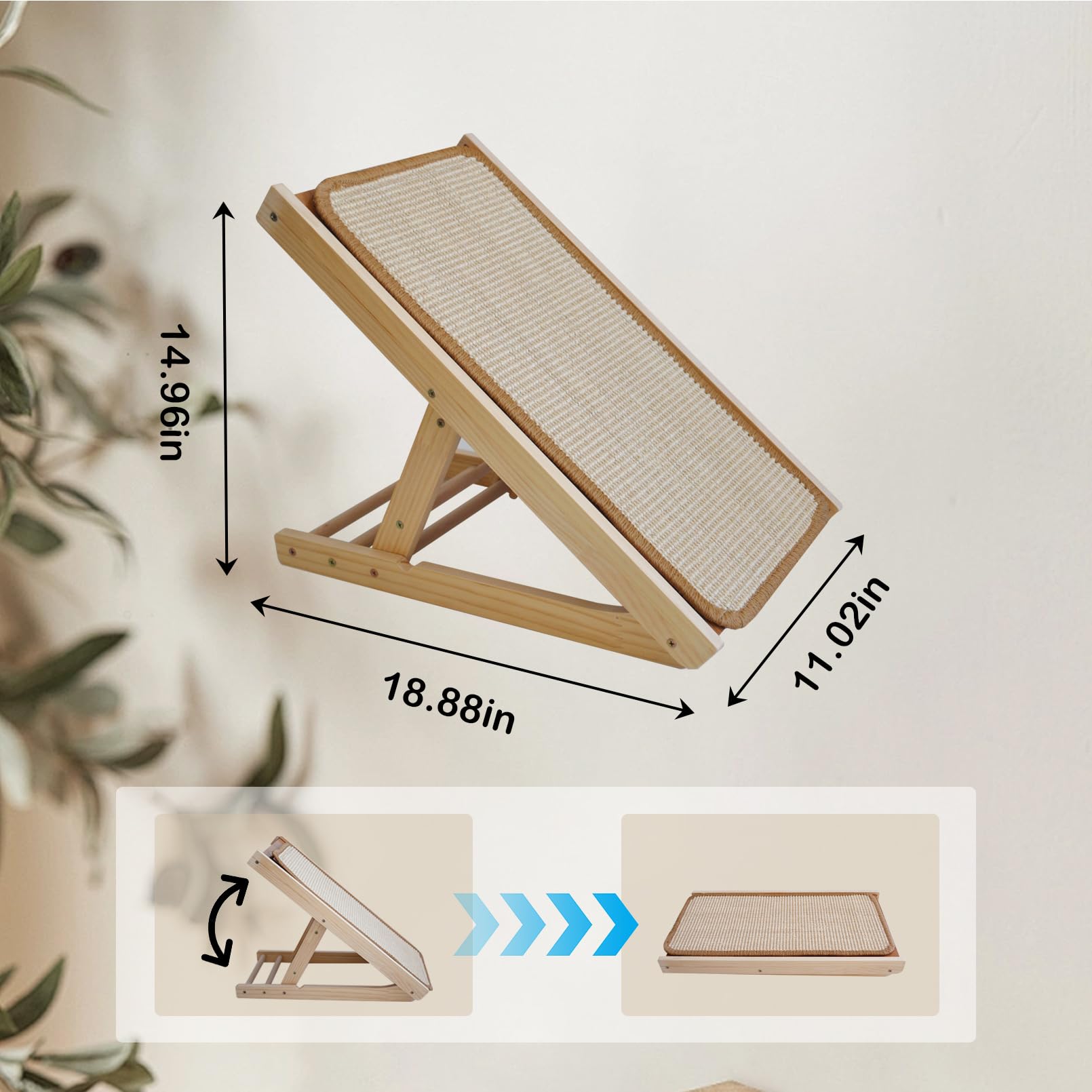 pinvnby estera de sisal natural para gatos superficie rascable duradera