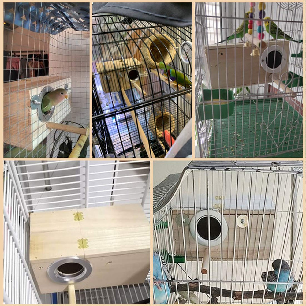 PINVNBY nido con protección contra viento para aves medianas.