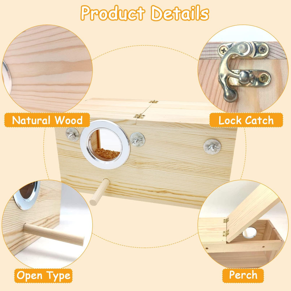 PINVNBY nido de madera natural ofrece buena aislación para inviernos fríos.